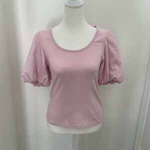 Old Navy Size SM Pink Top with puff sleeves